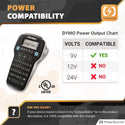 DYMO 9V Rhino Label Manager AC Adapter Power Cord