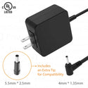 Asus 45W 33W UL Listed Dual-Tip Laptop Charger Power Adapter